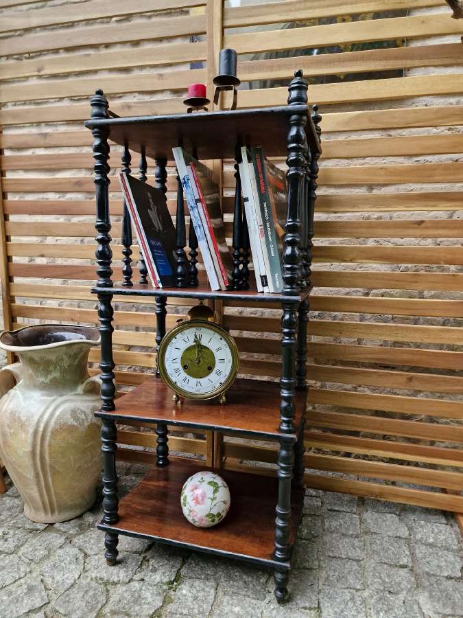 Vintažinė mid century medžio masyvo etažerė - nuotraukos Nr. 22
