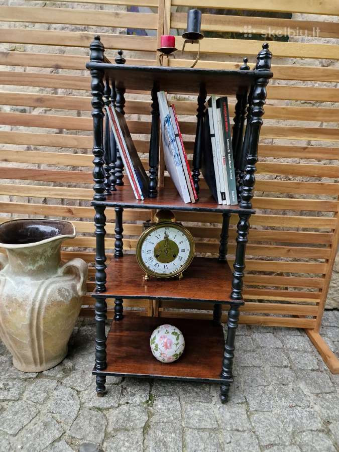 Vintažinė mid century medžio masyvo etažerė - nuotraukos Nr. 23