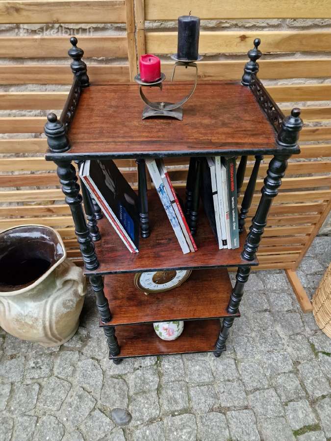 Vintažinė mid century medžio masyvo etažerė - nuotraukos Nr. 26