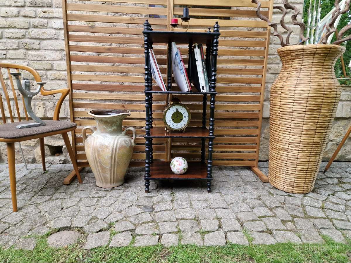 Vintažinė mid century medžio masyvo etažerė - nuotraukos Nr. 28