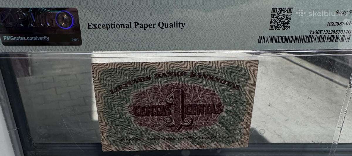 Parduodami 1 cento banknotai Pmg 64 Pmg 65 - nuotraukos Nr. 3