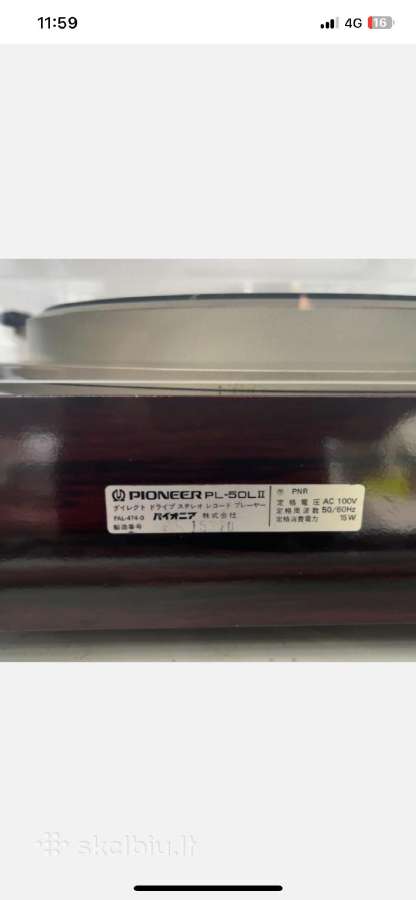 Pioneer Pl-50 2l 660€ - nuotraukos Nr. 8