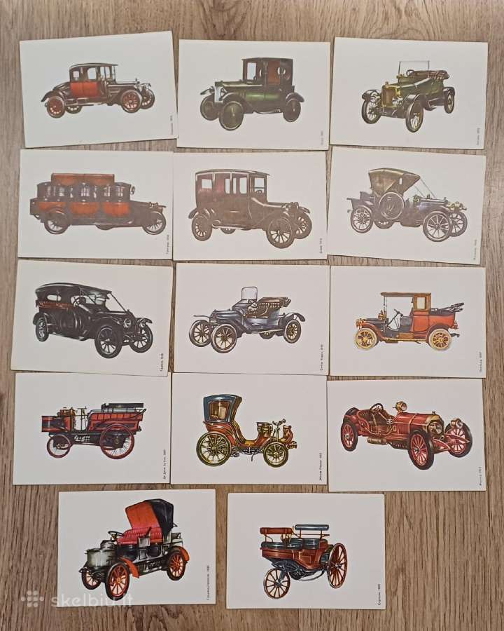Atvirutes automobiliai rinkinys