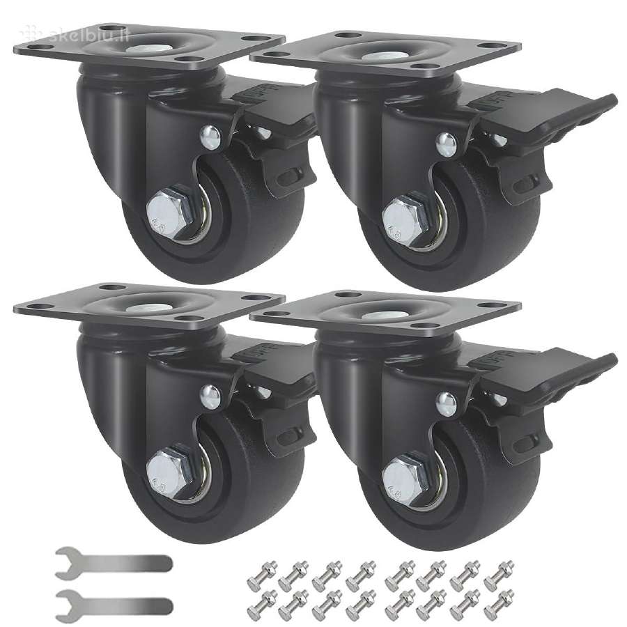 Didelės apkrovos 65 mm baldų ratukai