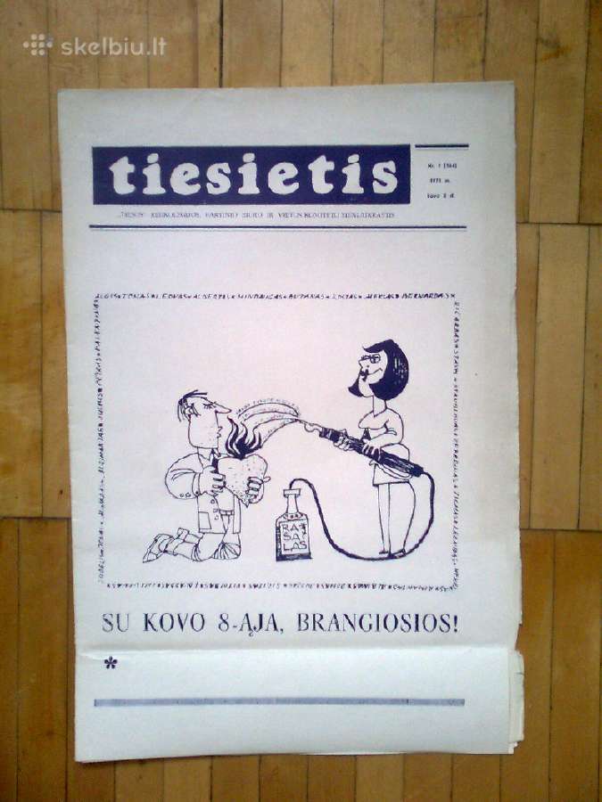 Sovietinis sienlaikraštis " Tiesietis"1971 m. - nuotraukos Nr. 6