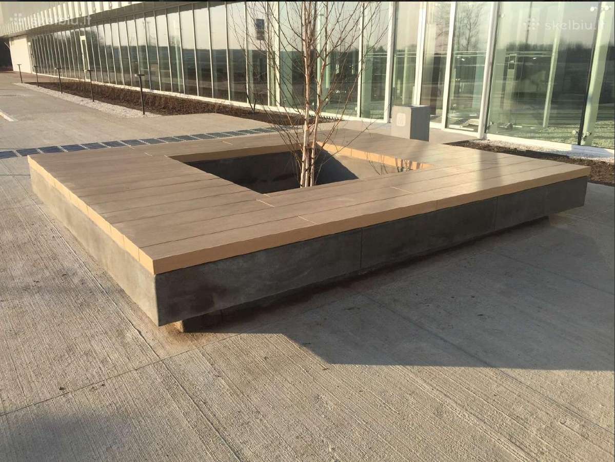 Betoniniai suoliukai, klombos, amfiteatro sienelės - nuotraukos Nr. 5