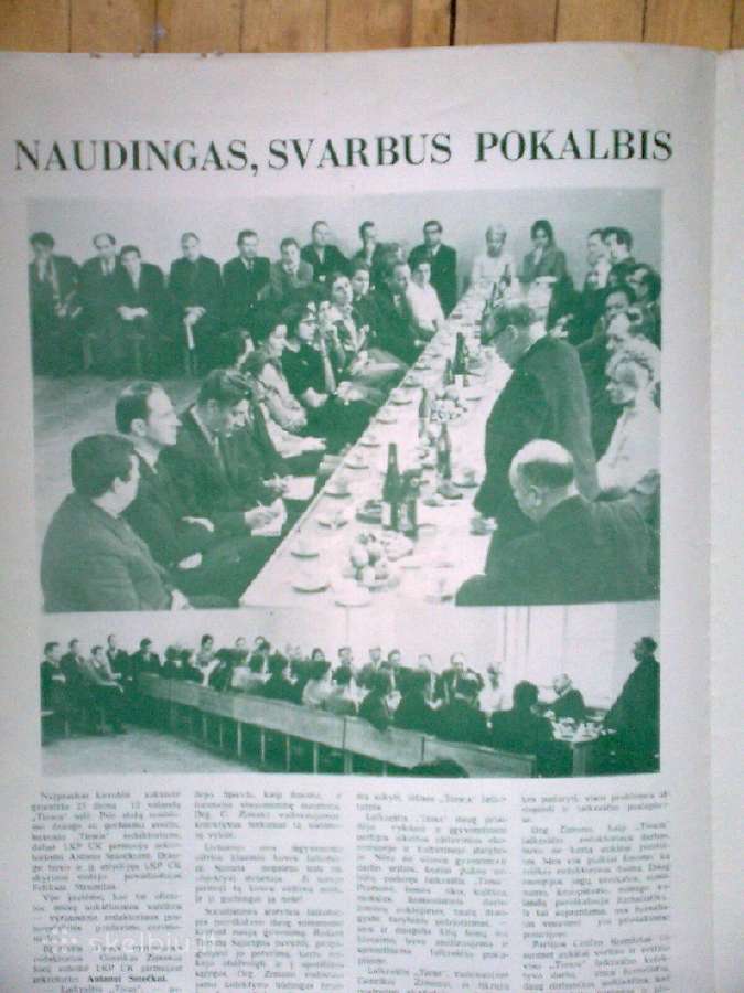 Sovietinis sienlaikraštis "Tiesietis" 1970 m. - nuotraukos Nr. 7