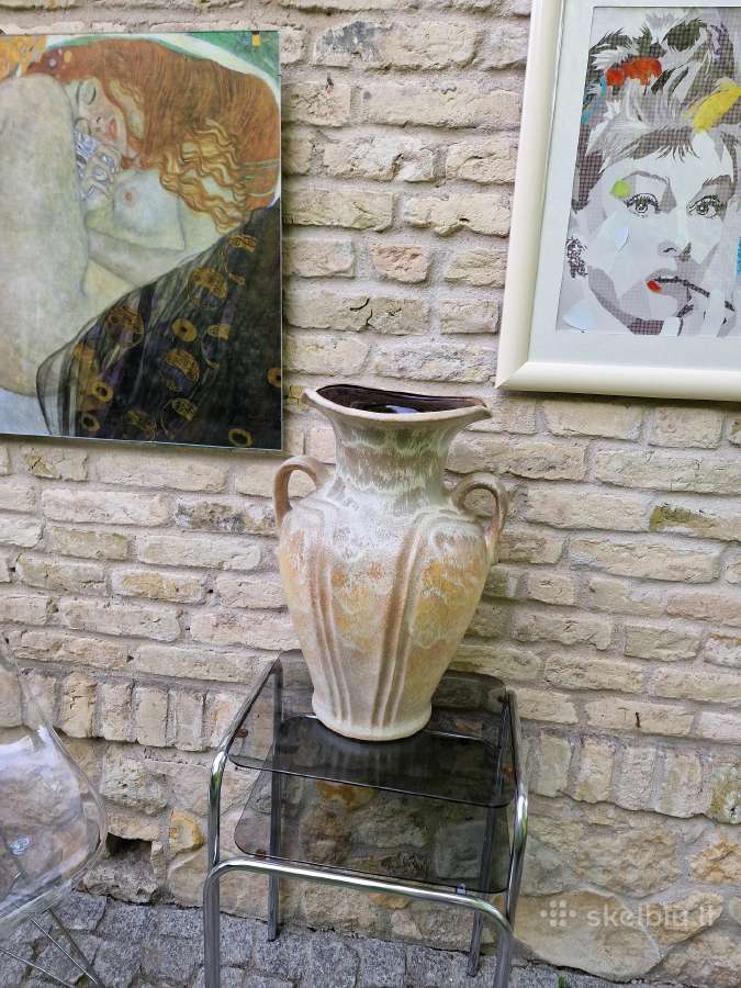 Vintažinė keramikinė rankų darbo vaza - nuotraukos Nr. 13