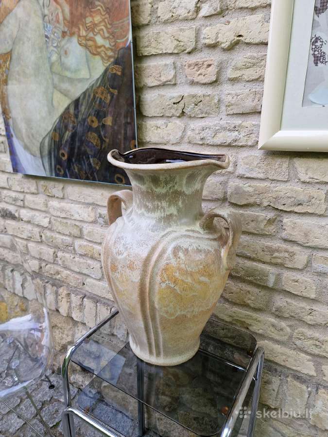 Vintažinė keramikinė rankų darbo vaza - nuotraukos Nr. 14
