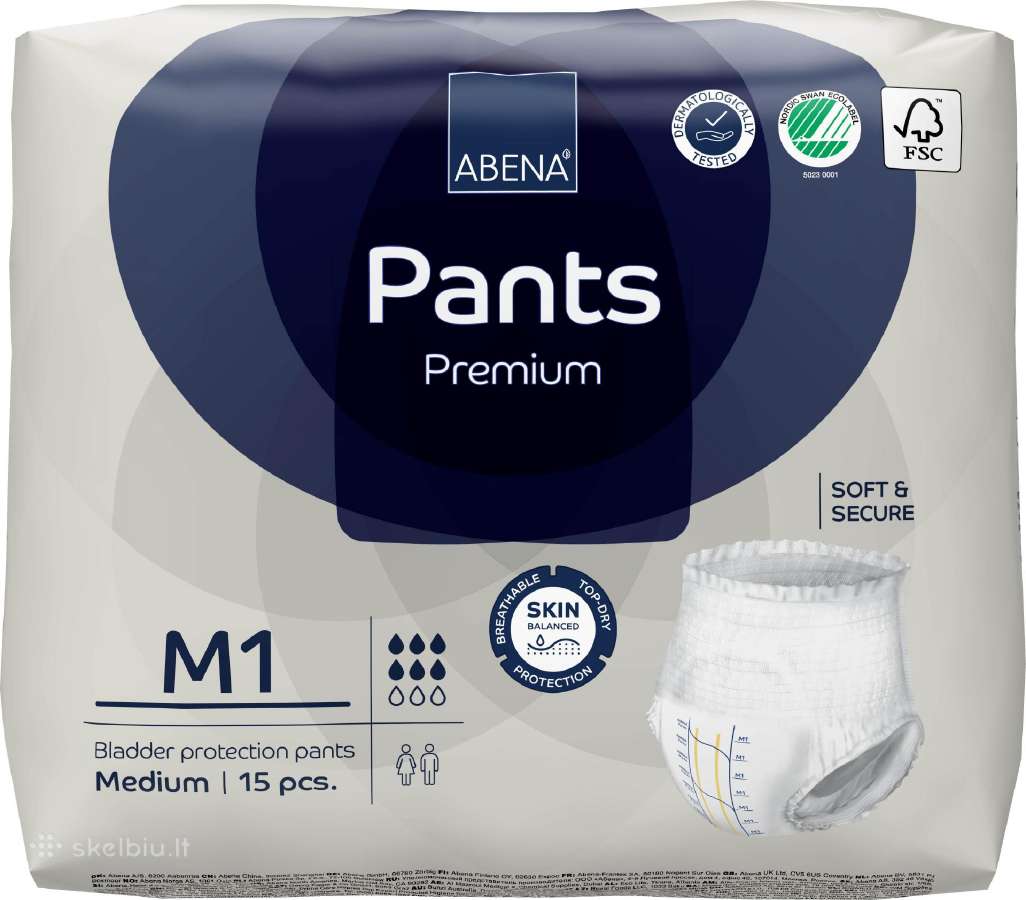 Abena Pants M1 Premium N15 sauskelnės-kelnaitės