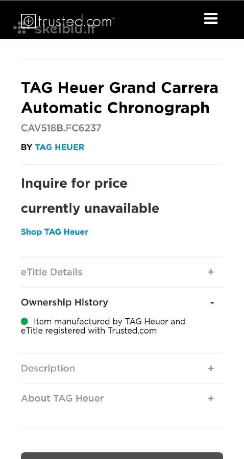 Tag Heuer Grand Carrera Calibre 17 Rs2 All black - nuotraukos Nr. 11