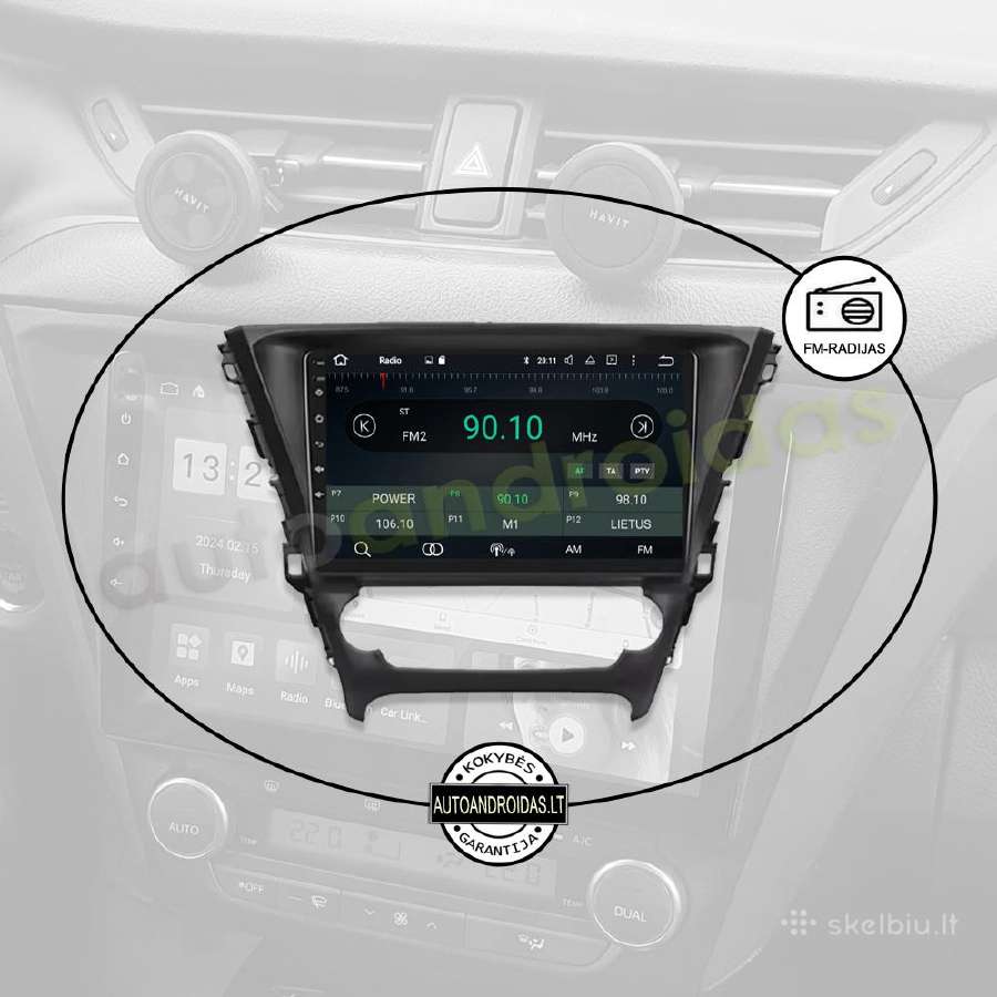Toyota Avensis 3 2015-18 Android multimedija GPS - nuotraukos Nr. 4