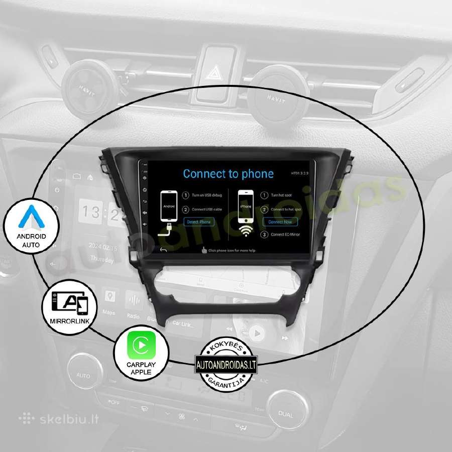 Toyota Avensis 3 2015-18 Android multimedija GPS - nuotraukos Nr. 10
