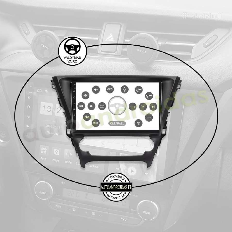 Toyota Avensis 3 2015-18 Android multimedija GPS - nuotraukos Nr. 12