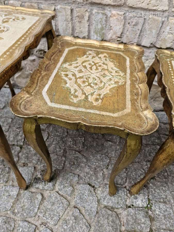 Vintažiniai florencijos st. staliukai - nuotraukos Nr. 4