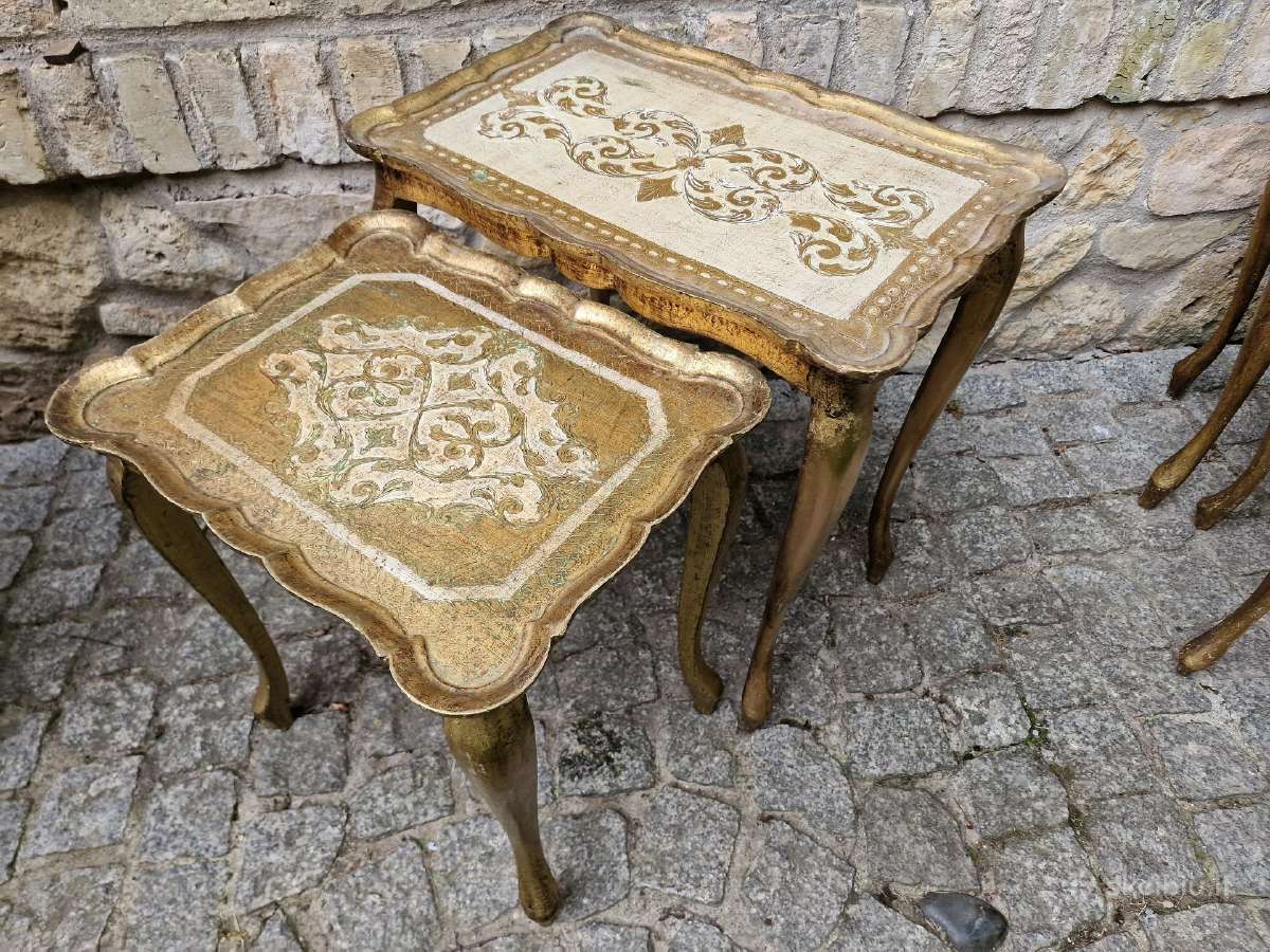 Vintažiniai florencijos st. staliukai - nuotraukos Nr. 15
