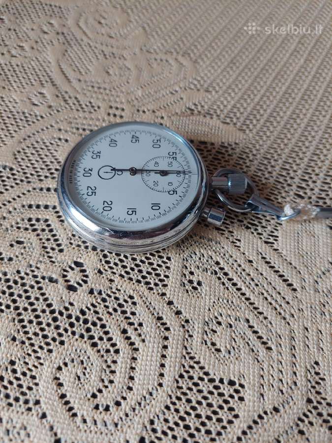 Ussr Mechaninis Chronometras Su Originaliu Dirželi - nuotraukos Nr. 3