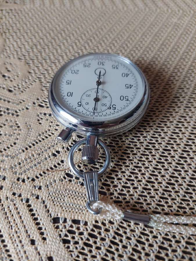 Ussr Mechaninis Chronometras Su Originaliu Dirželi - nuotraukos Nr. 4