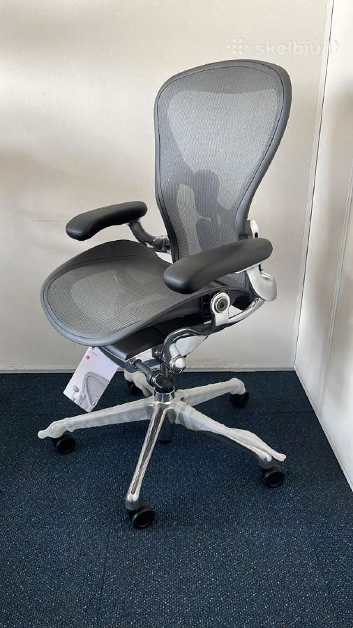 Herman Miller Aeron Remastered Polished Aluminium - nuotraukos Nr. 2