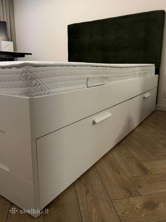 Ikea lova Brimnes ir Dormeo čiužinys - nuotraukos Nr. 3