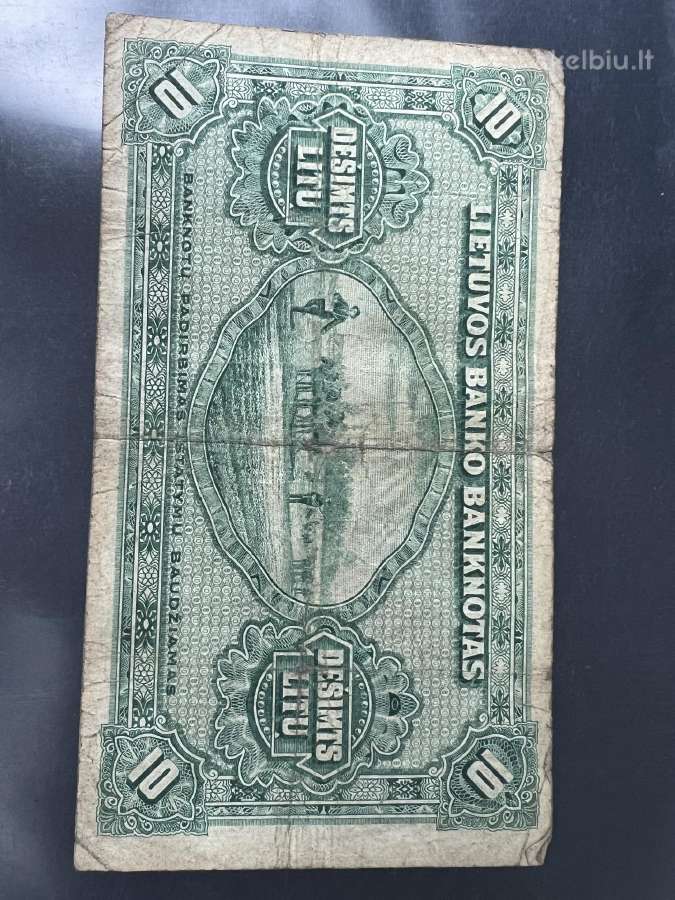 1927 metų 10 litų smetoniškas banknotas - nuotraukos Nr. 2