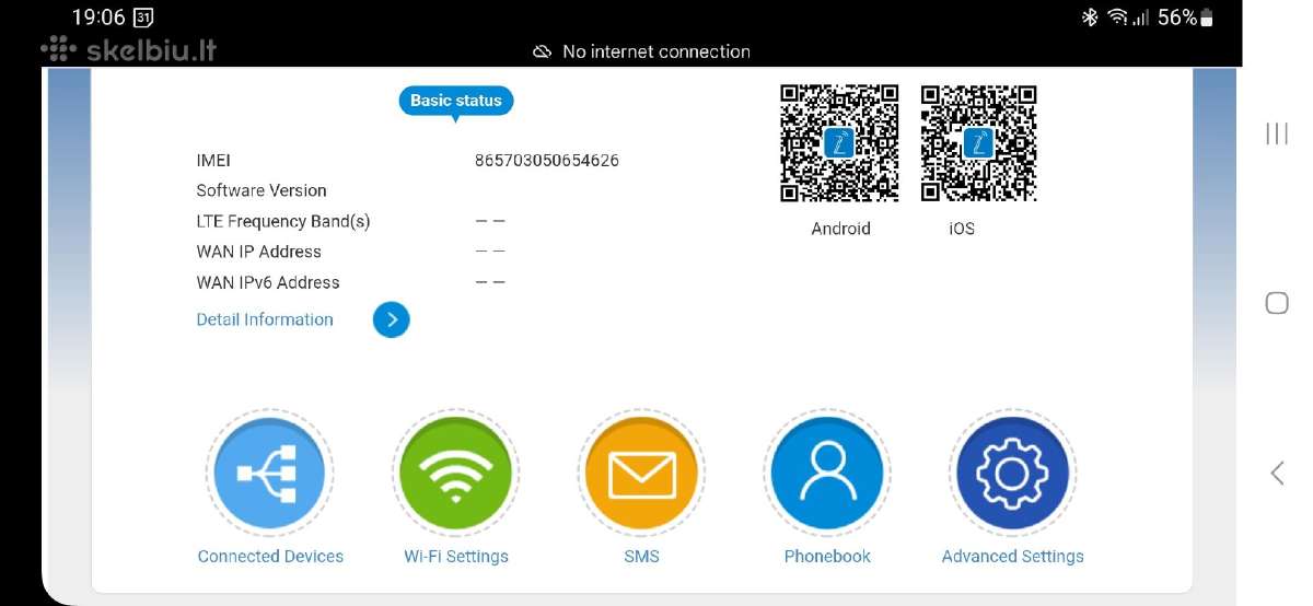 4G+ Lte routeris su Sim kortele. - nuotraukos Nr. 5