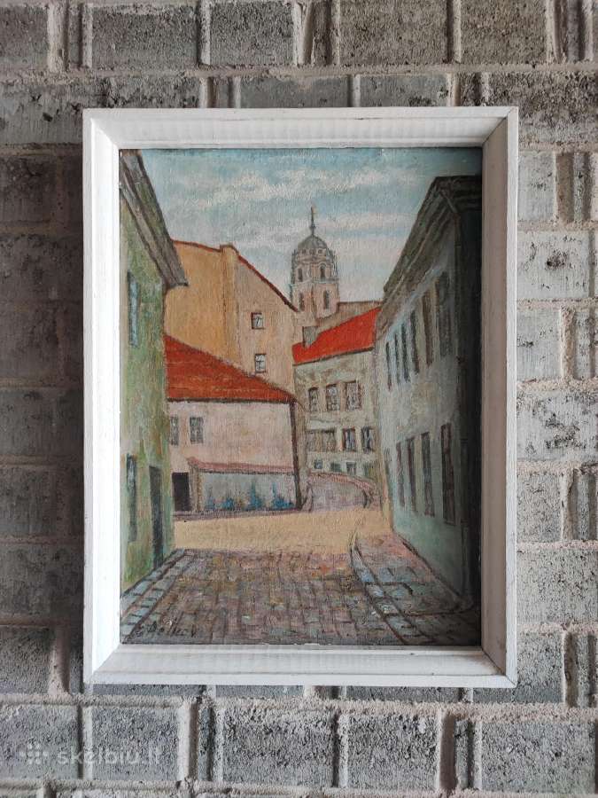 Vintažinis paveikslas "Literatų gatvė"