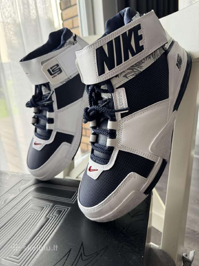 Nike Zoom Lebron 2 Navy Usa krepsinio bateliai - nuotraukos Nr. 3