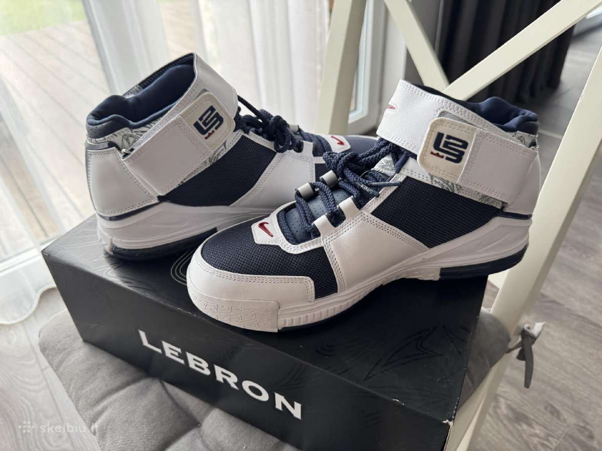 Nike Zoom Lebron 2 Navy Usa krepsinio bateliai - nuotraukos Nr. 5
