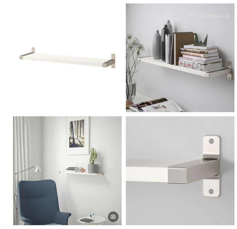 Ikea balta sieninė lentyna 20 x 80 nauja