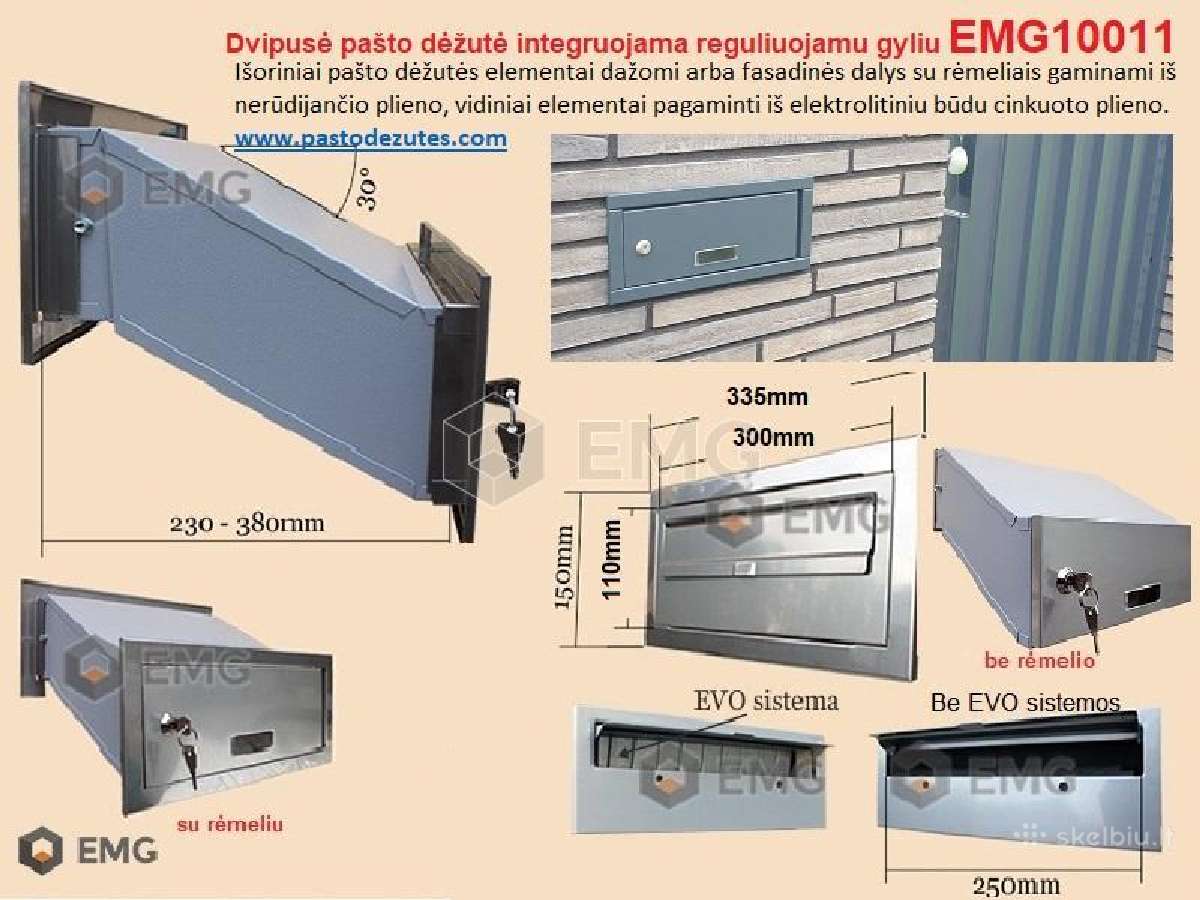 Integruojama pašto dėžutė - nuotraukos Nr. 8