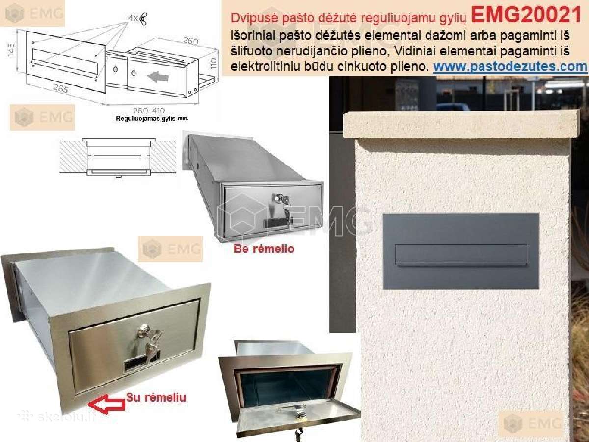 Integruojama pašto dėžutė - nuotraukos Nr. 17