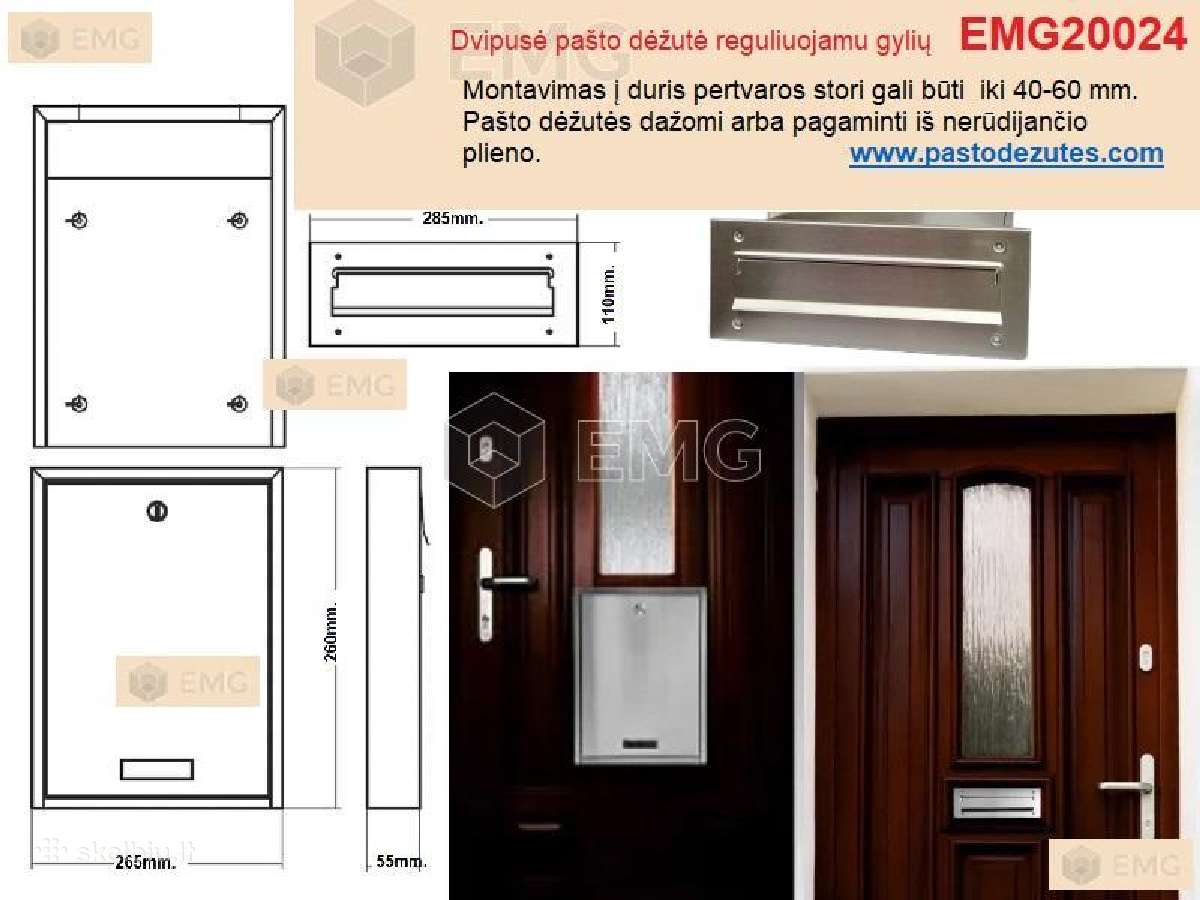 Integruojama pašto dėžutė - nuotraukos Nr. 20