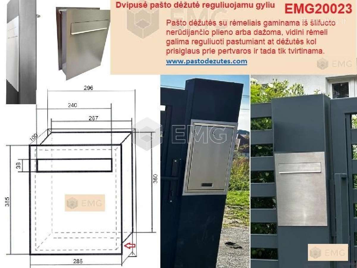Integruojama pašto dėžutė - nuotraukos Nr. 19