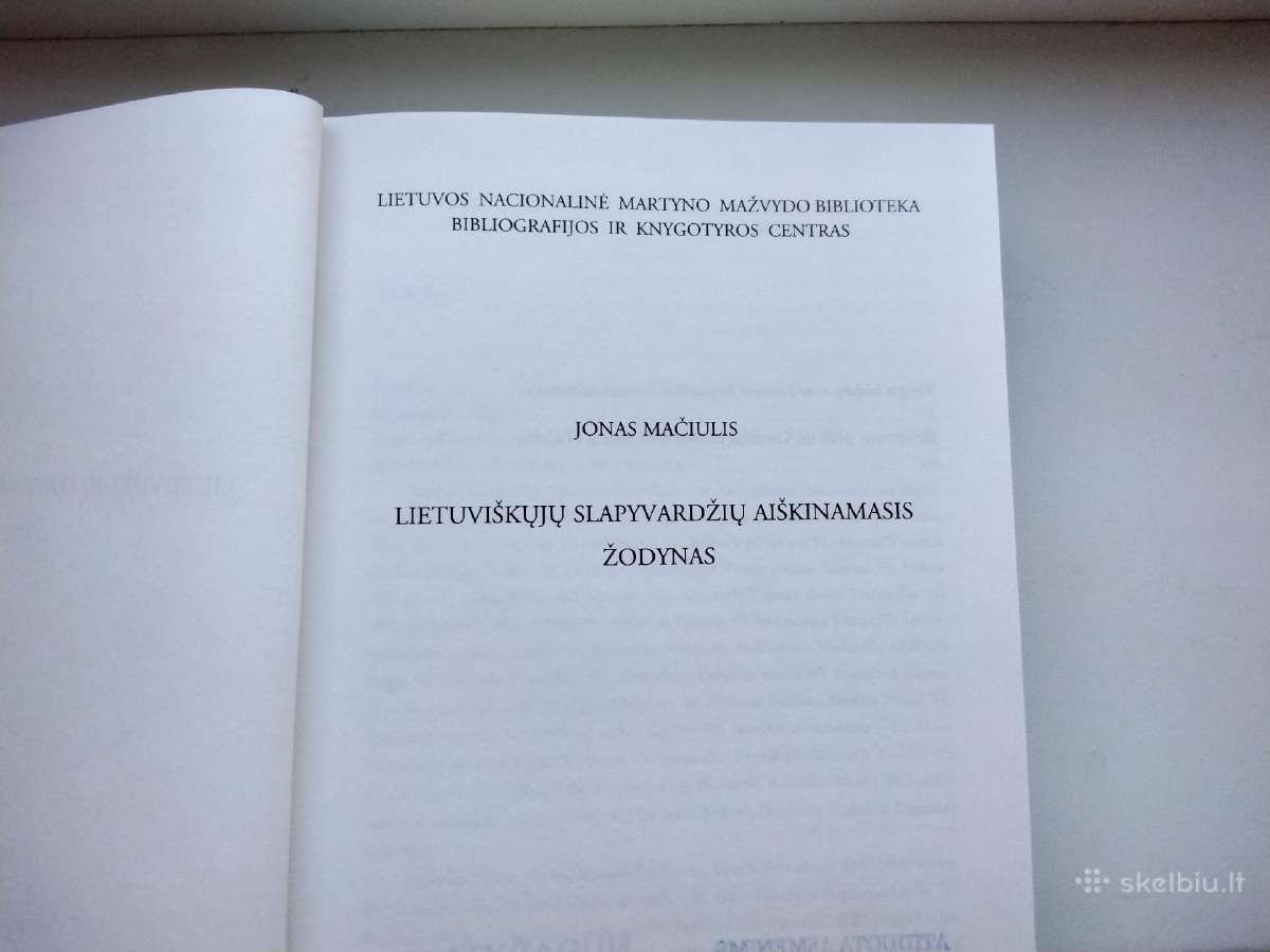J. Mačiulis. Lietuvišk slapyvardžių aiškinamasis ž - nuotraukos Nr. 2