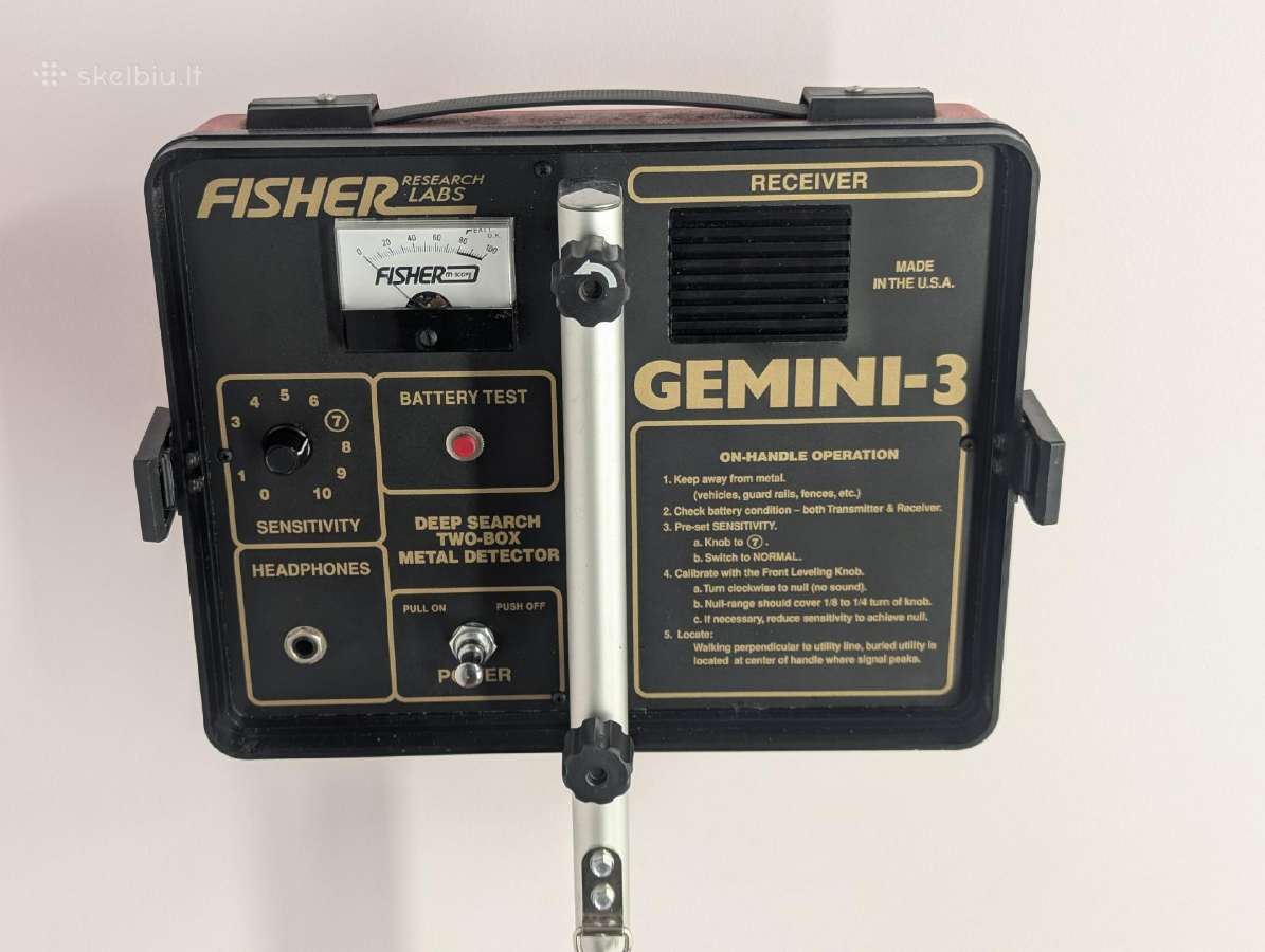 Giluminis metalo detektorius Fisher Gemini 3 - nuotraukos Nr. 5