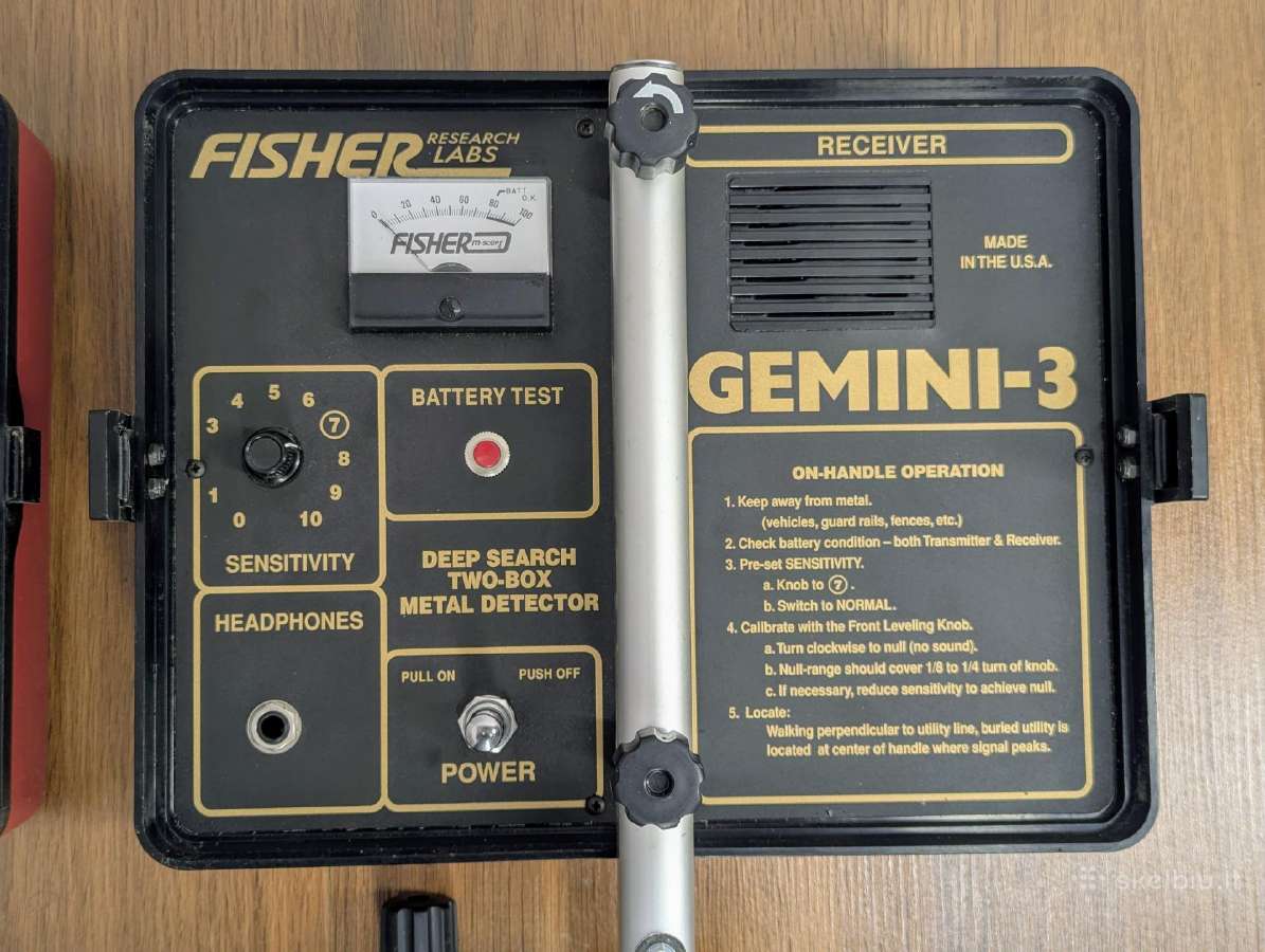 Giluminis metalo detektorius Fisher Gemini 3