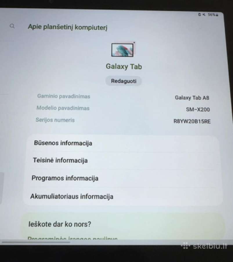 Samsung galaxy tab a8 64gb - nuotraukos Nr. 8