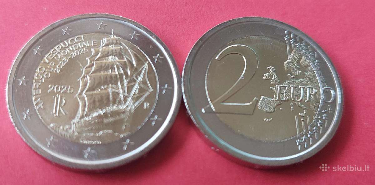 Progines 2€ monetos Italijos Unc - nuotraukos Nr. 3