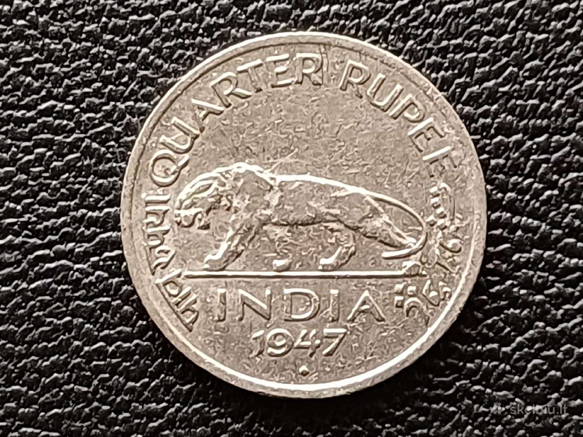 (168) 1/4 rupijos 1947m. Indija