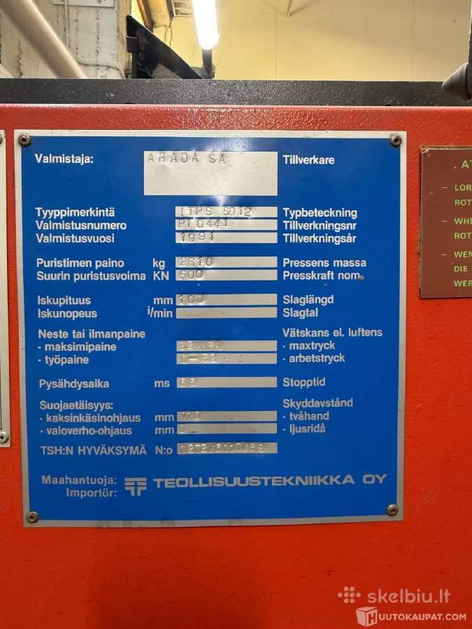 Metalo lakšto lankstymo staklės Amada Its2 3010 - nuotraukos Nr. 11