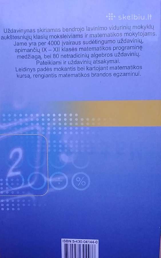 Matematikos uždavinynas 11-12 klasei - nuotraukos Nr. 4
