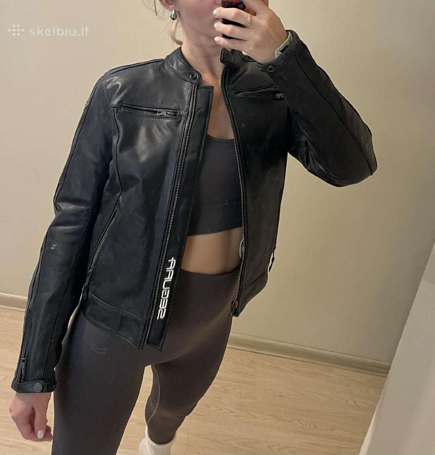 Segura odinė moteriška moto striukė
