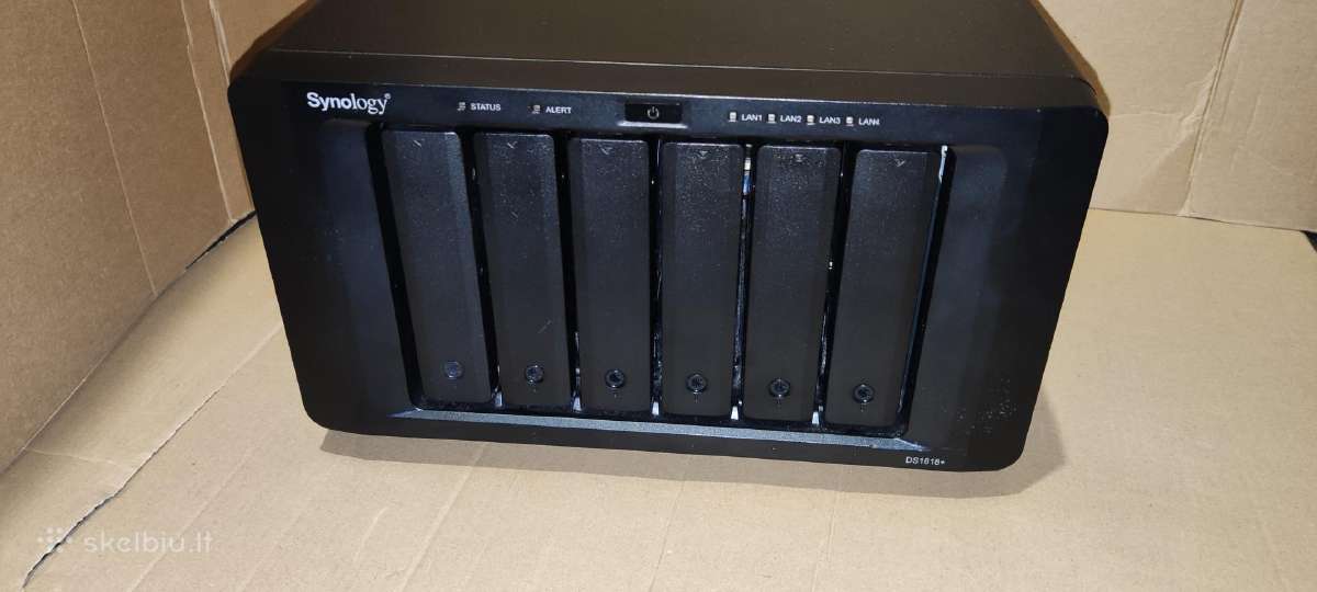 Synology Ds1618+ 16gb RAM, 6 diskų, Quad, Pci-ex