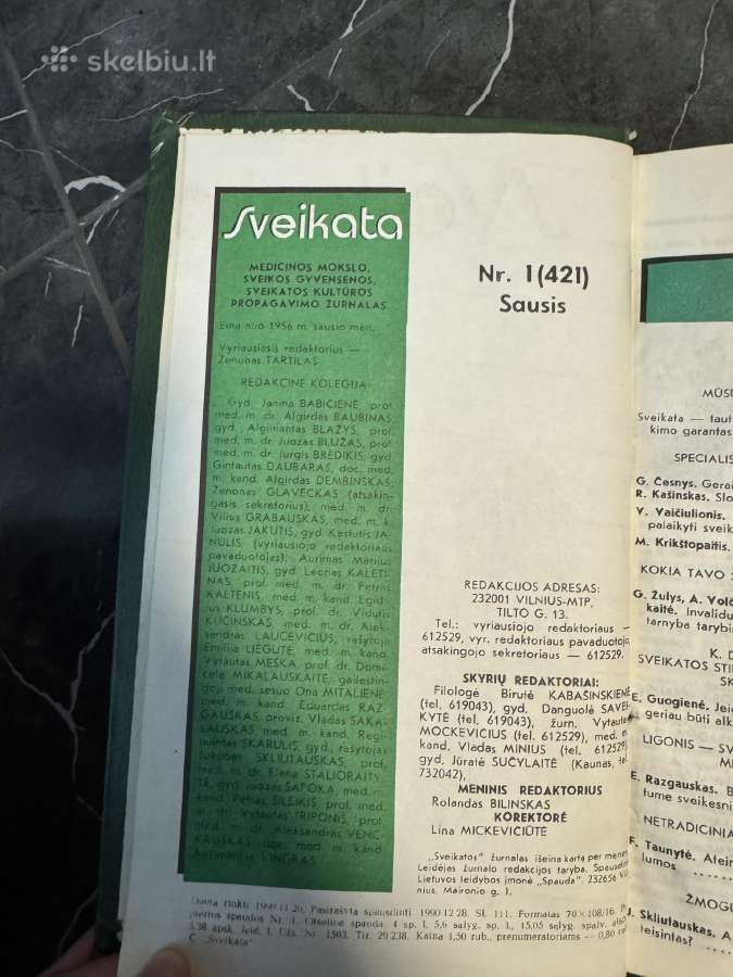 Senovinė knyga Sveikata