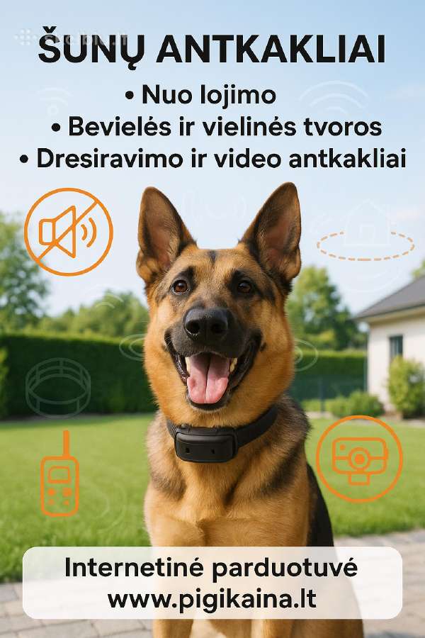 Antkaklis nuo lojimo kaukimo šuniui šuns