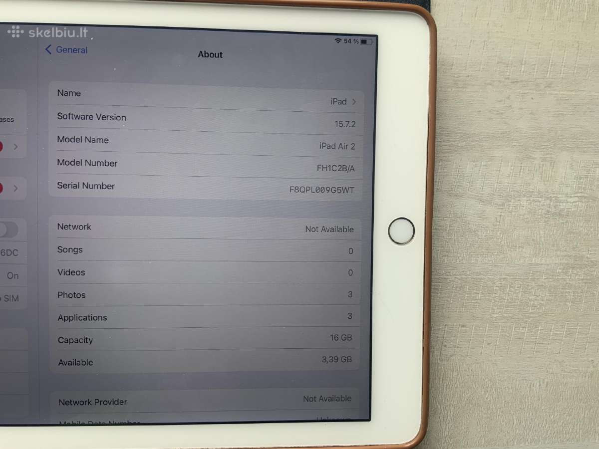 iPad air 2 WiFi+sim - nuotraukos Nr. 5