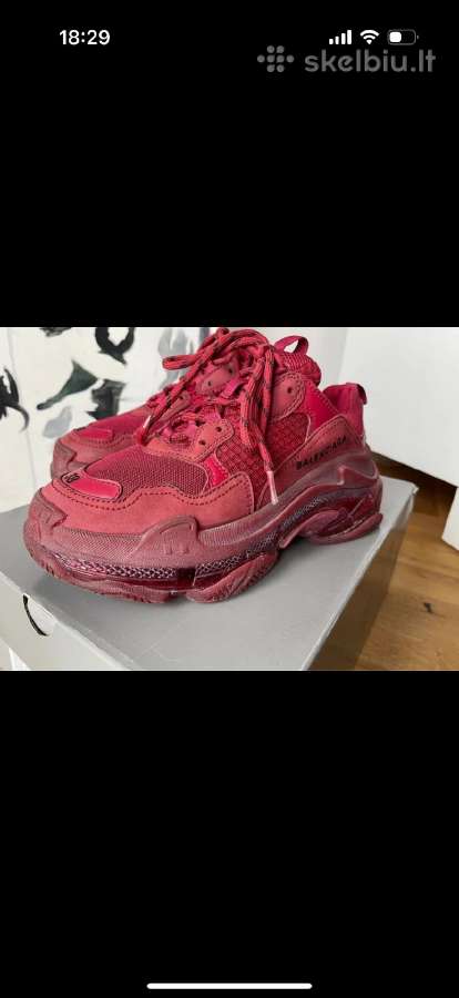 Burgundy Balenciaga sportbačiai - nuotraukos Nr. 2