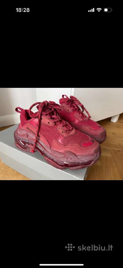Burgundy Balenciaga sportbačiai - nuotraukos Nr. 6