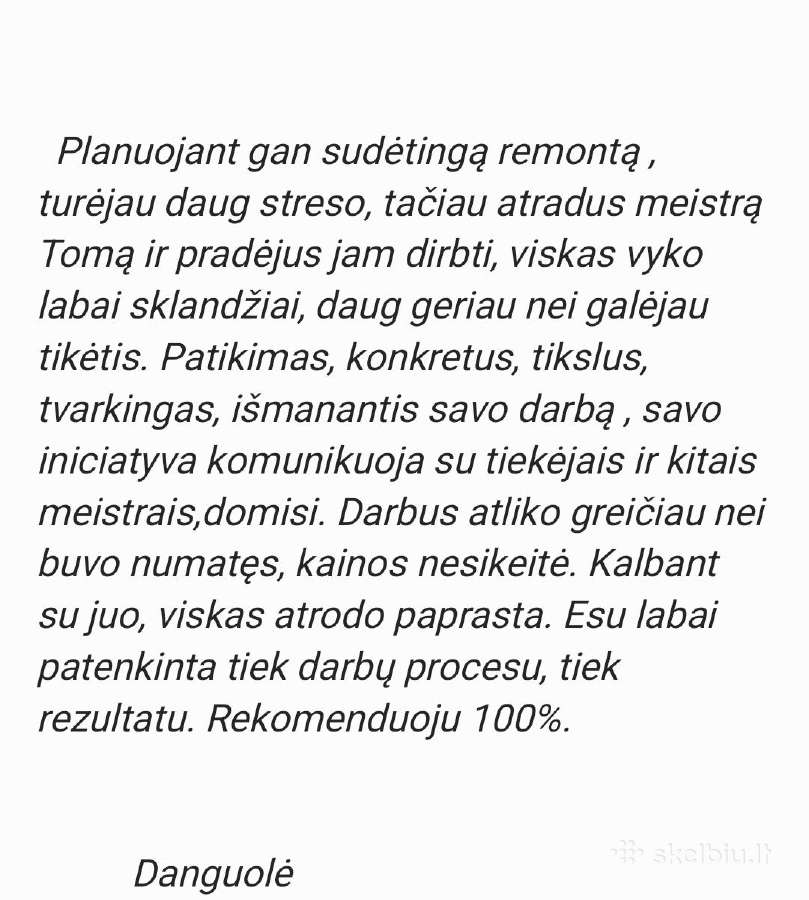 Dažymas, gipso montavimas. Pastato sandarumo testa - nuotraukos Nr. 35